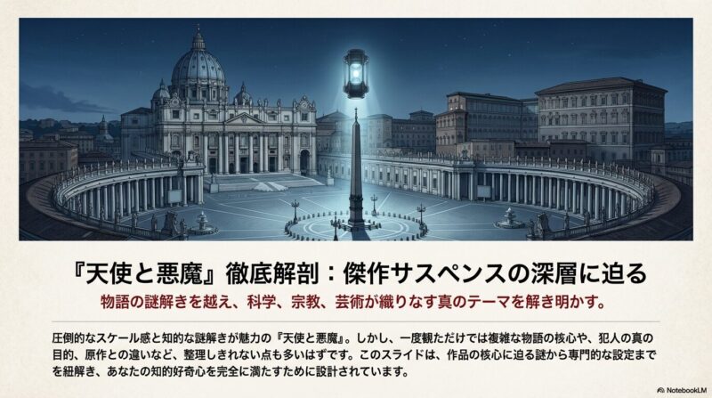 天使と悪魔の映画解説！あらすじや犯人、原作との違いを徹底解剖！