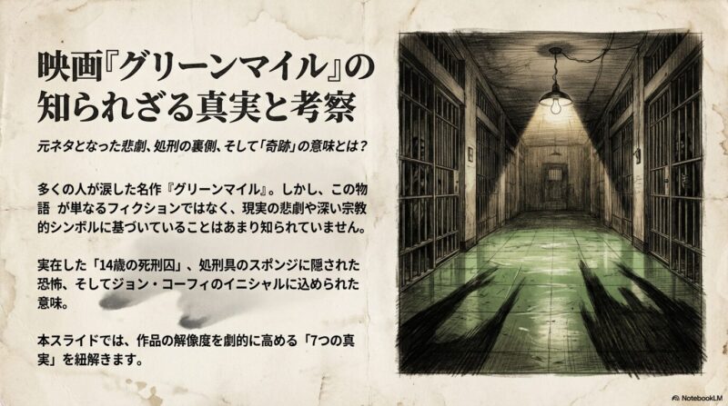 グリーンマイルは実話？元ネタの冤罪事件と物語の真相を徹底解説