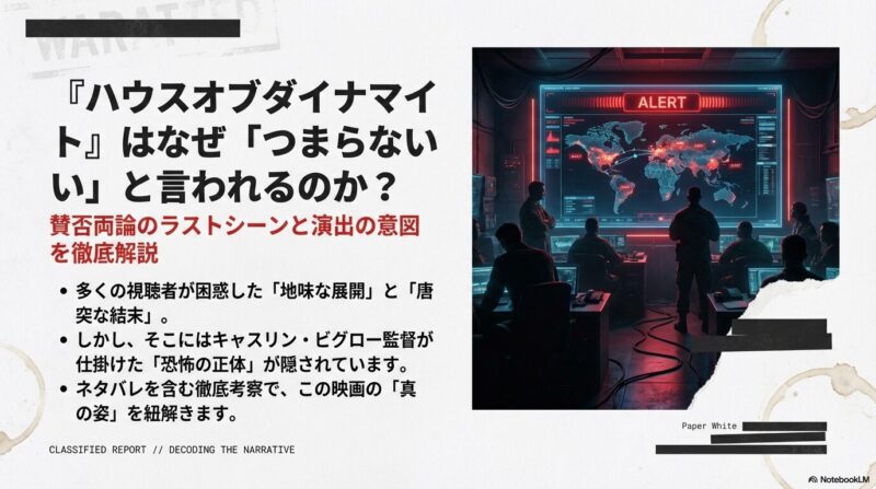 ハウスオブダイナマイトの最後はどうなる？ラストシーンをネタバレ解説！つまらない噂や続編も調査