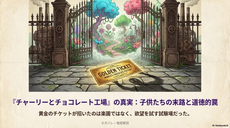 【ネタバレ】バイオレットの最後は？『チャーリーとチョコレート工場』の子供たちの末路と歌を徹底解説