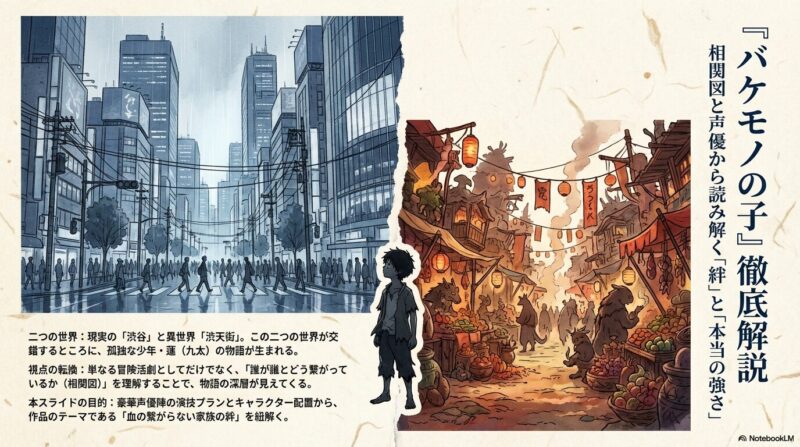 バケモノの子 声優 小栗旬・リリーフランキーら一覧！相関図と猪王山（いおう ぜん）や次郎丸・豚も紹介