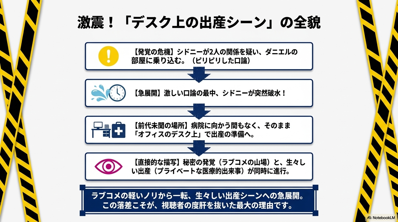 デスク上で産む展開が衝撃的な理由