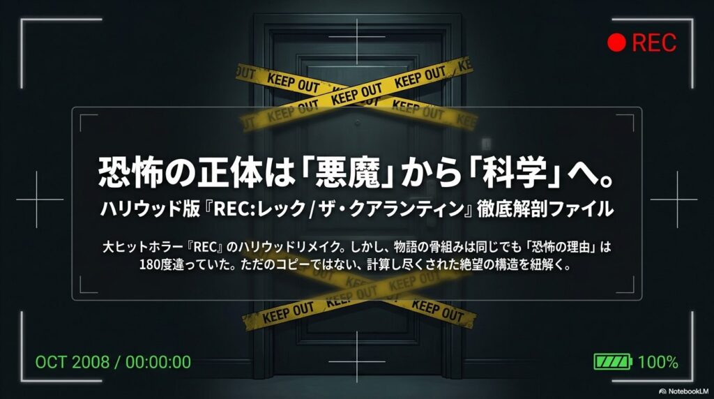 『REC:レック/ザ・クアランティン』考察・相関図！オリジナル版との違いとラストの意味